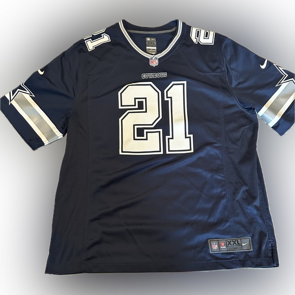 Ezekiel Elliott Dallas Cowboys On Field Mens XXL Nike Game Blue Jersey - Picture 2 of 7